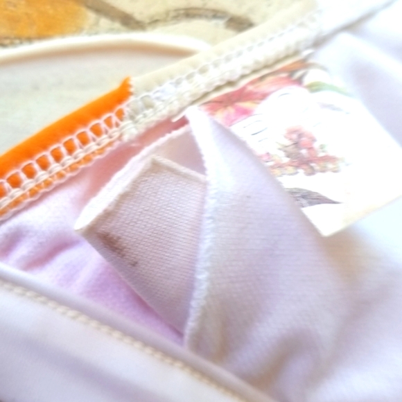 ROXY White Polkadots Lined Belted Boy Shorts Triangle Top Pinks 2 pc Bikini M - Picture 12 of 15